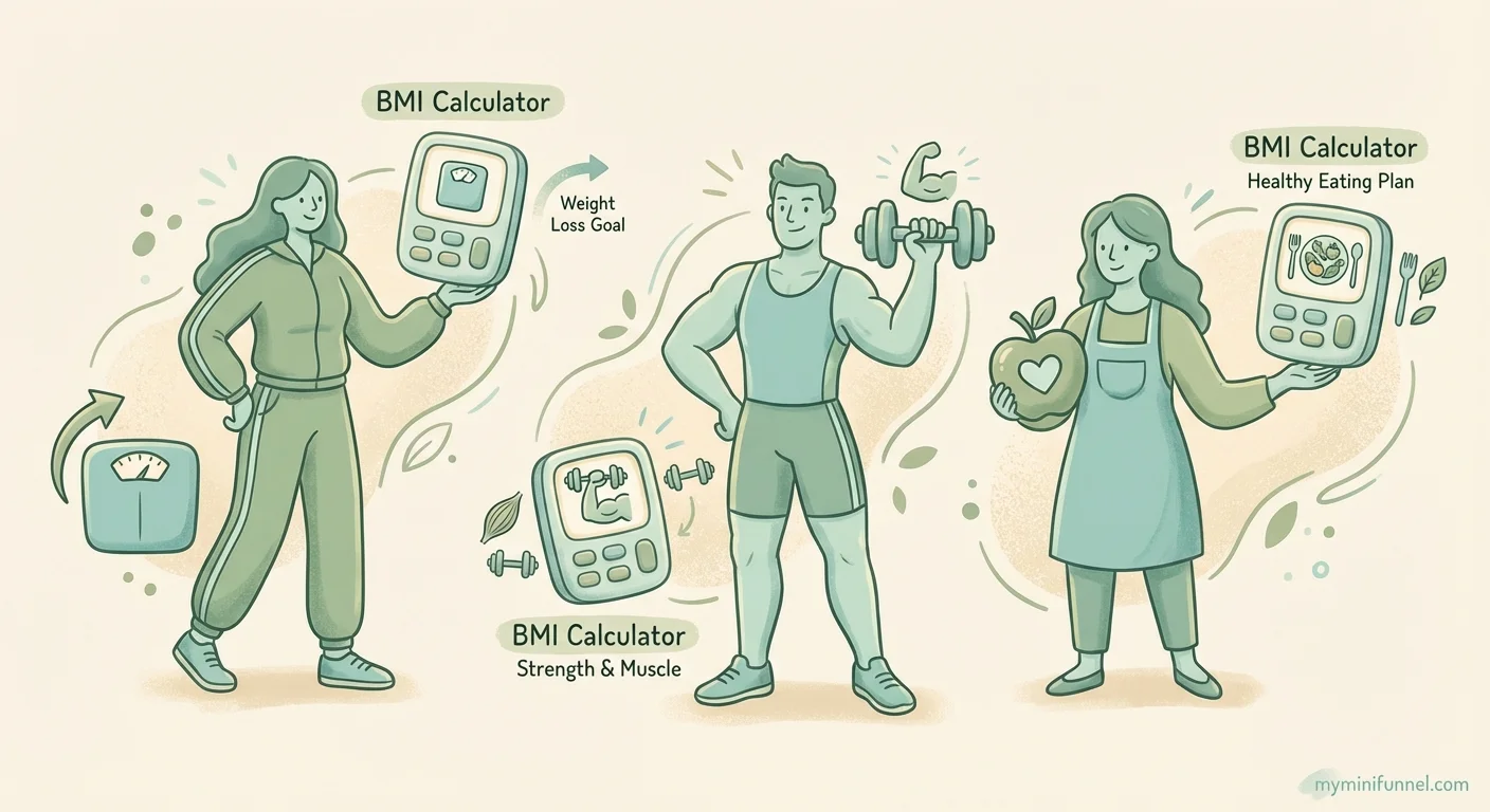 BMI calculator lead magnet examples for weight loss coaches personal trainers and nutrition coaches