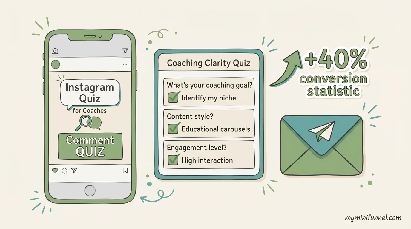 Instagram lead capture for coaches showing 40% conversion rate